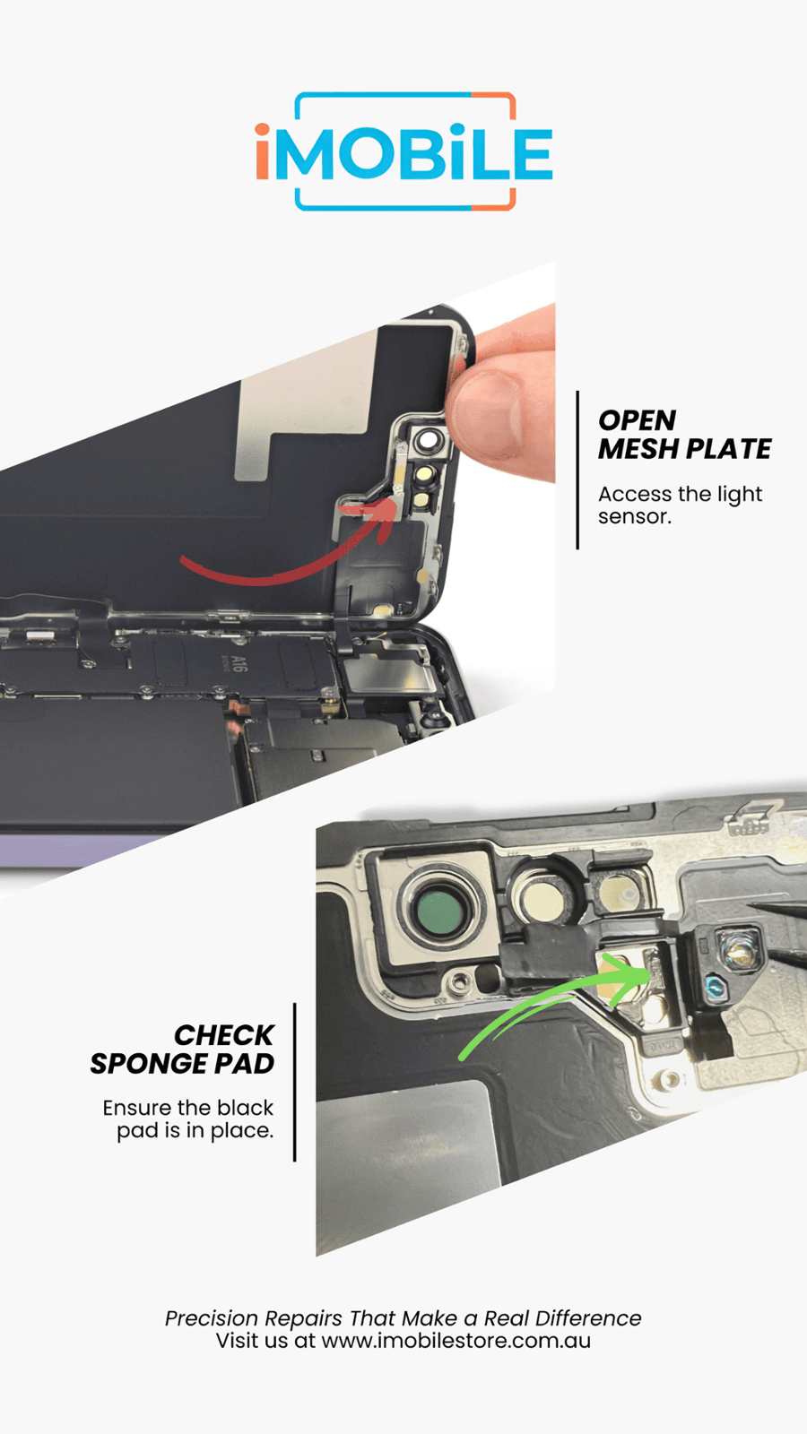 When replacing the screen or digitizer of the iPhone 14 and 15 series, the phone may fail to wake automatically
